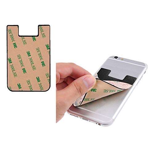 NEIGHBOR Romantic Paris Phone Card Holder, Stick On ID Credit Card Wallet Phone Case Pouch Sleeve Pocket for iPhone, Android and All Smartphones 4