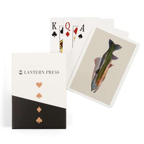 Lantern Press Trout, Double Exposure (52 Playing Cards, Poker Size Card Deck with Jokers) 1