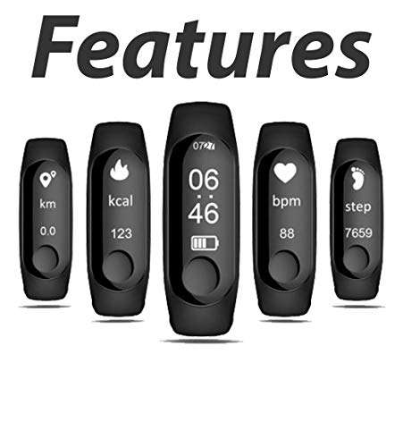 Exxelo Combo Pack of 2 Items - QC10 Sports Bluetooth Headset, Smart Fitness Activity Fitness Tracker Band (1 Year Warranty) 6