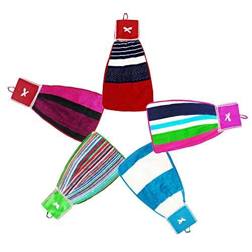 Kuber Industries Hanging Cotton 5 Pieces Cotton Washbasin Napkin/Hand Towel for Kitchen and Bathroom (Multi) 1