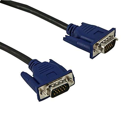 Short 17 Inch VGA-VGA Standard 15-Pin VGA Male to VGA Male Cable by Atomic Market