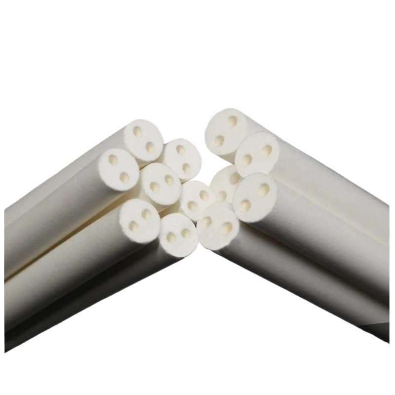 XvuaTeIw Tube Thermocouple Temperature Sensor Protective Tube High Temperature 1900 Degrees With 2 Inner Hole Ceramic(7x1.8x210mm) 3