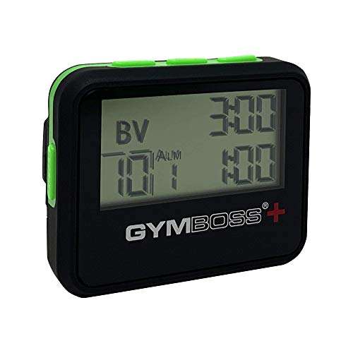 Gymboss Plus Interval Timer and Stopwatch and Gymboss Strap - Bundle (Black with Green Buttons) 2