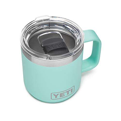 YETI Rambler 10 oz Stackable Mug, Vacuum Insulated, Stainless Steel with MagSlider Lid, Seafoam 1