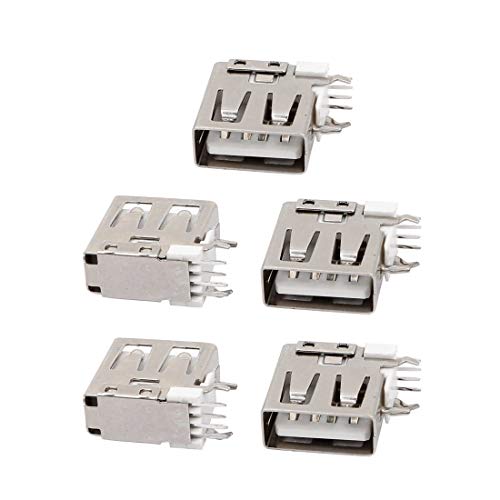 Fielect 10Pcs Mini 4P Female Socket Jack Connector 4 Pin Patch PCB Connector, Repair Replacement Adapter