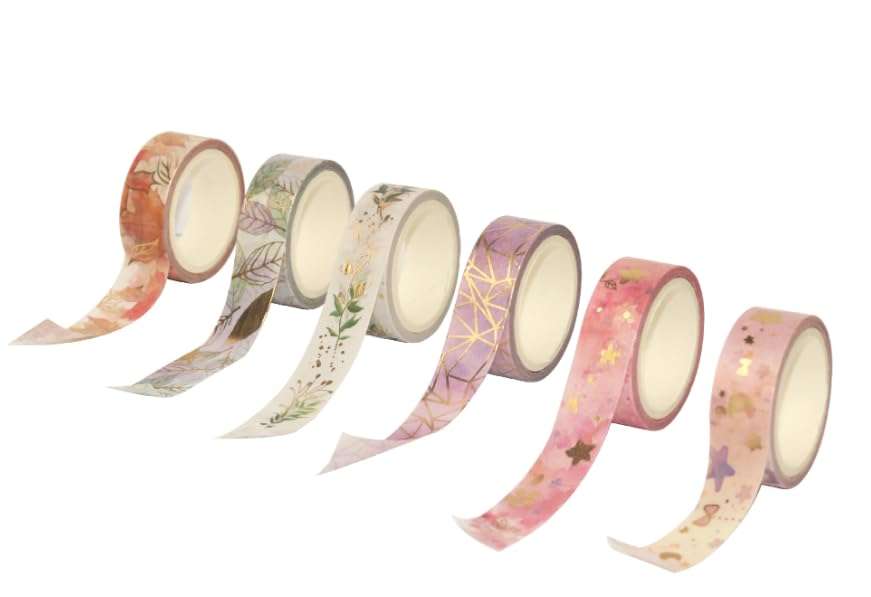 Gold Veins Washi Tape Gorgeous Foil Masking Tape Set Decorative for Arts, DIY Crafts, Journal Supplies, Planners, Scrapbook, Card/Gift Wrapping 4