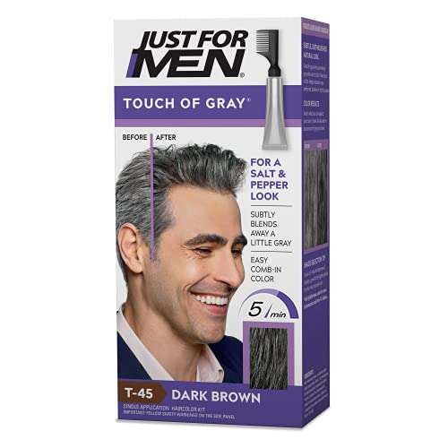 Just for Men Touch of Gray Hair Colour, 81.6g - Dark Brown T-45 1