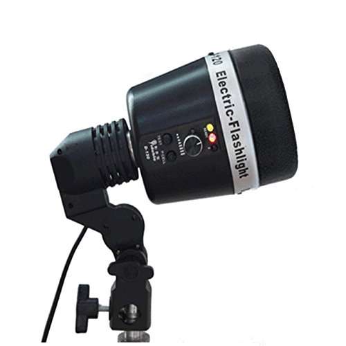 Dison D-120 Photo Studio Strobe Flash Light, E27 Master AC Slave Lighting Bulb Kit, 120WS 32GN 5500K, With E27 Bulb Holder Socket 1