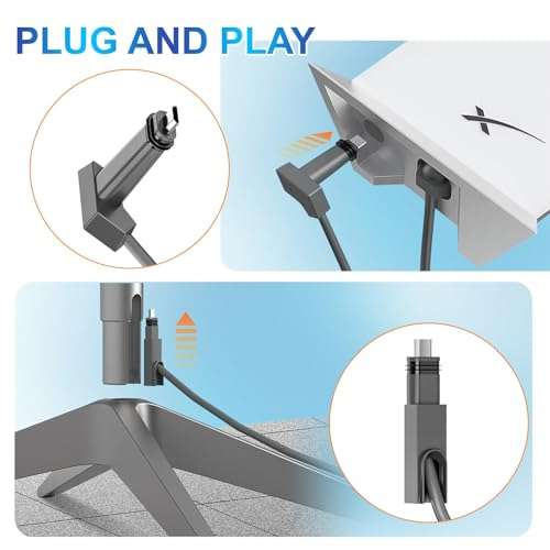 Ybludiy for Starlink Gen 2 Cable 75FT, Compatible with Satellite Rectangular V2 Extension Cable, Gray end Cap, Indoor and Outdoor Waterproof Starlink Accessories (75FT/23M) 5