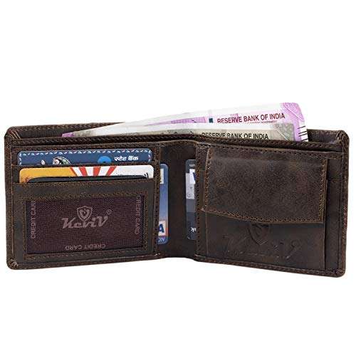 Keviv� Genuine Leather Wallet for Men || Men's Wallet || (Brown) 3