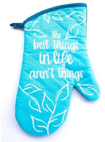 Oven Mitts - Potholder Dish Scrubber Towel Linen Set (6 Pieces) Inspirational Design Includes 1 Towel 2 Dish Clothes 2 Potholders 1 Oven Mitt - Motivational Linen Set - Kitchen Decor 2