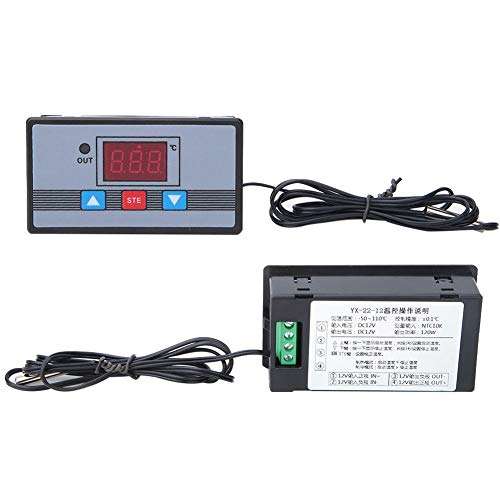 Digital Display Controller Module, Temperature Control Switch, DC12V/DC24V/AC110~220V NTC10K Temperature Controller for Industry Equipment for Home(DC12V) 2