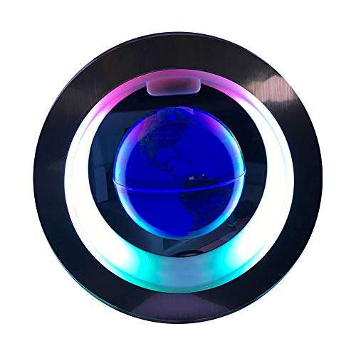 Magnetic Levitation Floating World Globe Desk, 4'' Electronic Antigravity Magnetic Levitating Floating Globe with Colorful LED World Map (English version) 3