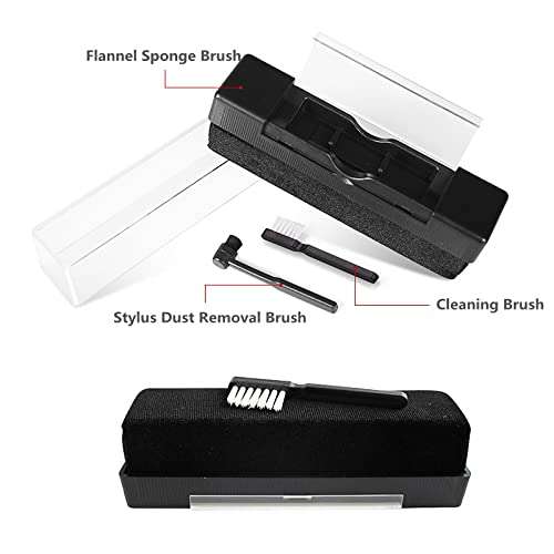 Sanpyl Flannel Record Cleaning Brush, 3-Piece Set, Anti-Static Dust Remover, Effortlessly Removes Dust, Stains, Fingerprints, Protective Layer, For Records 5