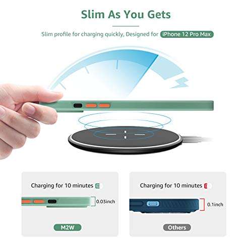 Shockproof with iPhone 12 pro max case with camera lens protector clear Liquid Silicone Gel Rubber Phone Case,ultra thin Cases for iPhone 12 Pro max Cover 6.7” Slim Soft Protective Case(Forest Green) 5