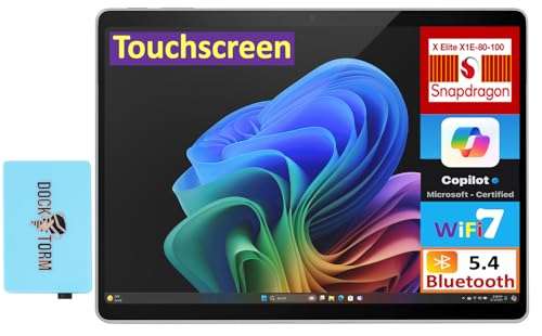 Microsoft MS Surface Pro AI Powered 2-in-1 Laptop 13.0" Touchscreen OLED 2880x1920 Display (Qualcomm Snapdragon X Elite X1E-80-100, 16GB LPDDR5X, 2TB M.2 PCIe SSD, Win 11 Pro) w/DKZ USB Port Expander 1