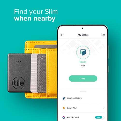 Tile Slim (2020) 1-pack - Slim & Sleek Bluetooth Tracker, Item Locator and Finder for Wallets, Passports and Electronic Devices and More; Waterproof with Built-in 3 year battery 3