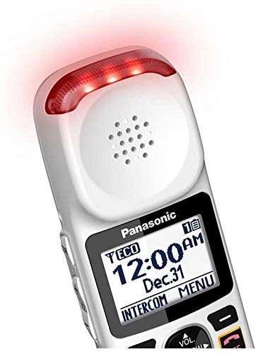 Panasonic KX-TGM420W + (3)KX-TGMA44W Amplified Cordless Phone with Digital Answering Machine Expandable upto 6 Handsets and Voice Volume Booster 40 dB 6