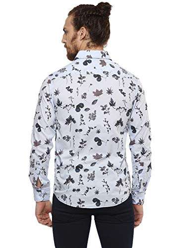 MUFTI Men's Printed Slim fit Casual Shirt (MFS-9306-G-08-08-Sky 2XL) 3