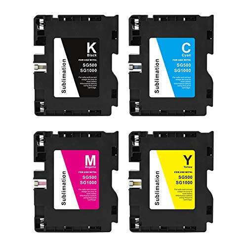 INK+ 2 Set Sublimation Ink Cartridge Compatible for Sawgrass Virtuoso SG500 SG1000 Printer(2 Black,2 Cyan,2 Magenta,2 Yellow,8-Pack) 2