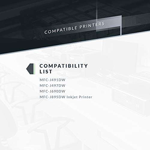 K-Ink Compatible Ink Cartridge Replacement for Brother LC-3013 LC3013 LC-3013BK LC3013BK for MFC-J487DW MFC-J491DW MFC-J497DW MFC-J690DW MFC-J895DW Inkjet Printers (3 Black) 5