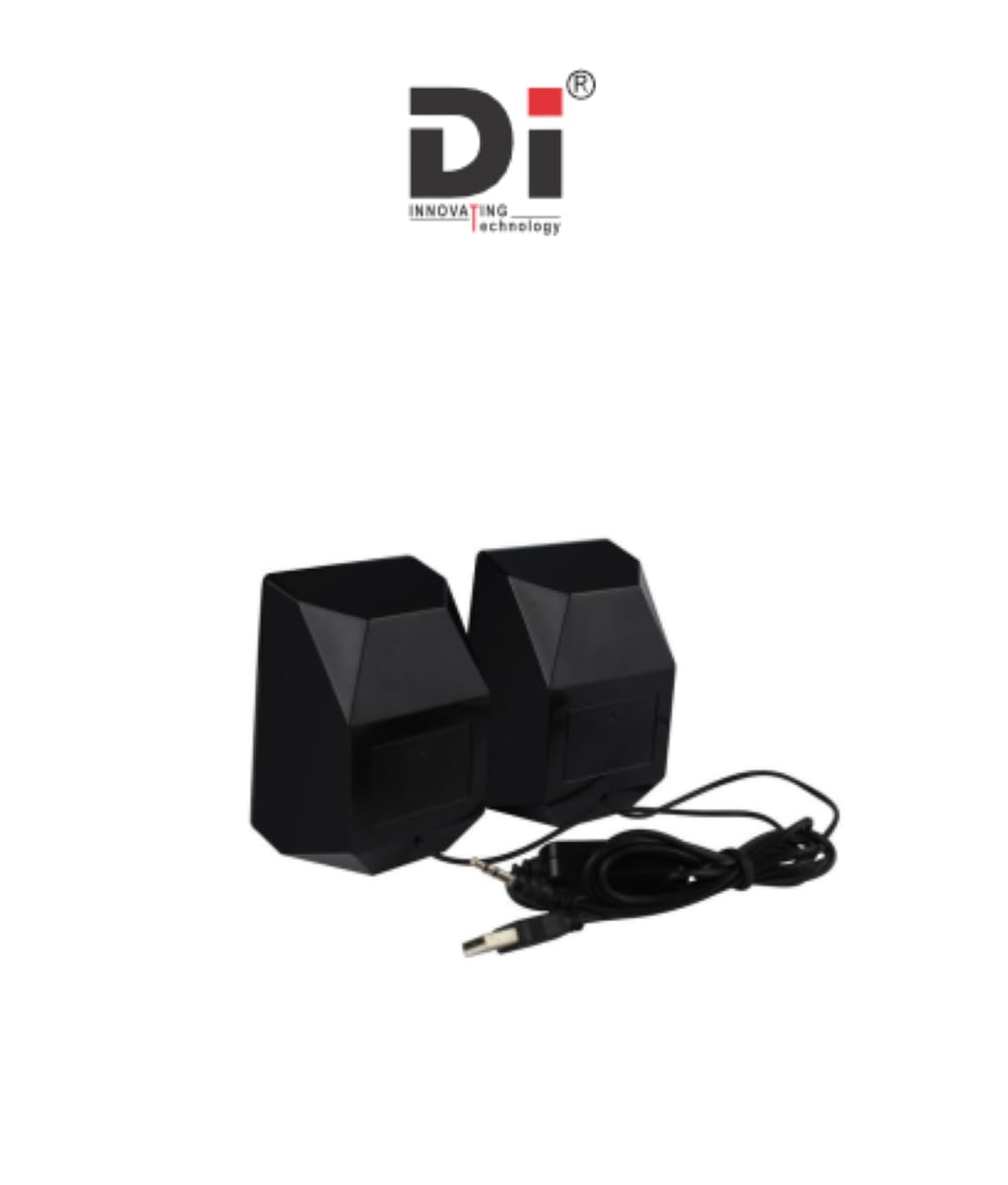 Di Innovating Technology USB Multimedia Speaker with 3.5 Aux Connectivity,USB Powered and Volume Control Laptop/Desktop Speaker (Black, 2.0 Channel) 5 W Laptop/Desktop Speaker (Black) 4
