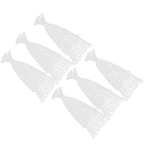 VGEBY Billiards Pool Table Pockets 6PCS, Billiards Net Pocket Cotton Mesh Bag Pool White Pool Table Accessories 2