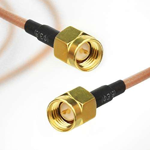 WayinTop 2pcs RG316 Wire Jumper SMA Male to SMA Male Extension RF Coaxial Coax Cable Adapter Jumper for Radios External SDR Devices FCC (100cm) 2