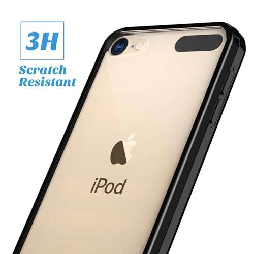 ULAK iPod Touch 7 Case, iPod Touch 6 Case, Slim Fit Hybrid Bumper TPU/Scratch Resistant Hard PC Back Cover/Corner Shock Absorption Case for Apple iPod Touch 5 6th 7th Generation (2019), Red 4