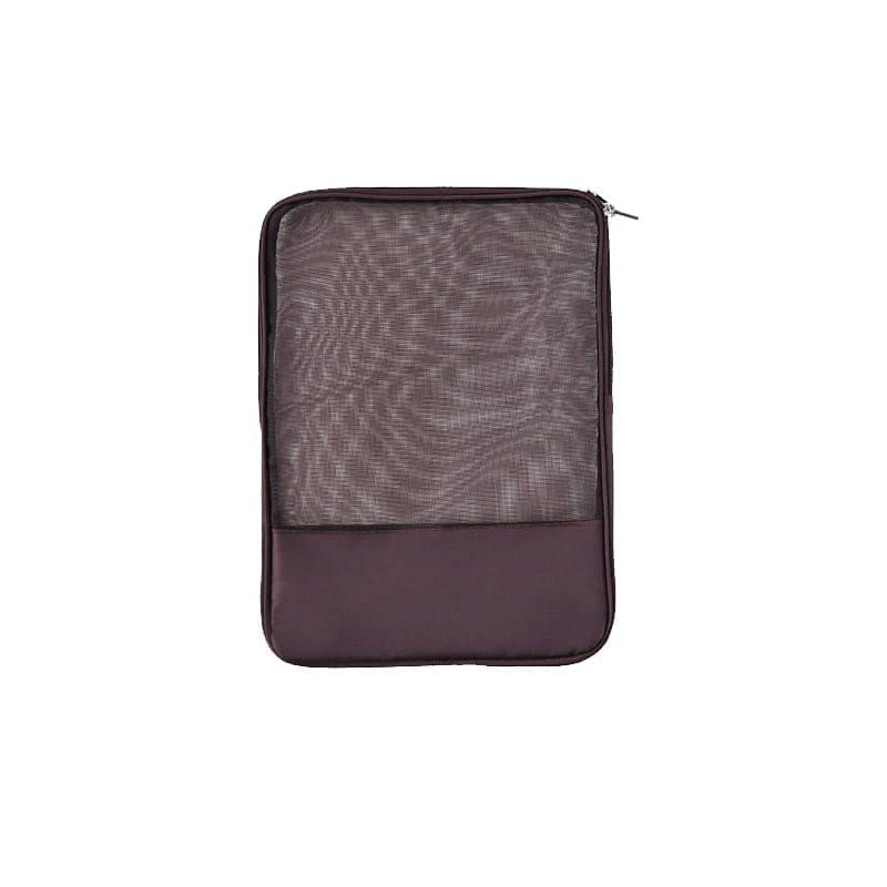 Sevia Translucent Student Pen Pencil Case Stationery Storage Bag Nylon Zipper A4 Office File Paper Folder Bag Important Documents Organizer Holder Mesh Bag Pouch Travel Organizer (Multicolor) 1