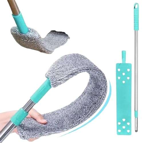 Avantara Creation Microfiber Flexible Mop Gap Cleaning with Long Adjustable Handle Bendable Washable Duster Bed Sofa Dust Brush Home Tool Cleaner Bed Sofa Stainless Steel (Pack of 1 Pcs) 1