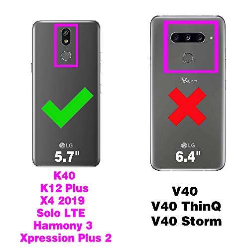 Phone Case for LG K40/K12 Plus/X4 2019/Solo LTE/Xpression Plus 2/Harmony 3 with Tempered Glass Screen Protector Cover and Slim Rugged Silicone Accessories LGK40 K 40 40K L423DL LMX420 Cases Men Black 2