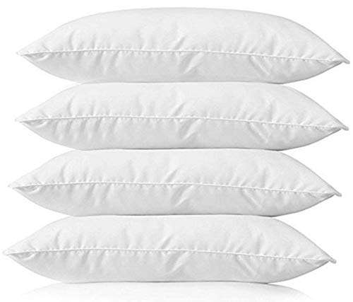 Divyans Sleepping Microfiber Size 17x27 inch White Sleeping Pillows, , Set of 4 1