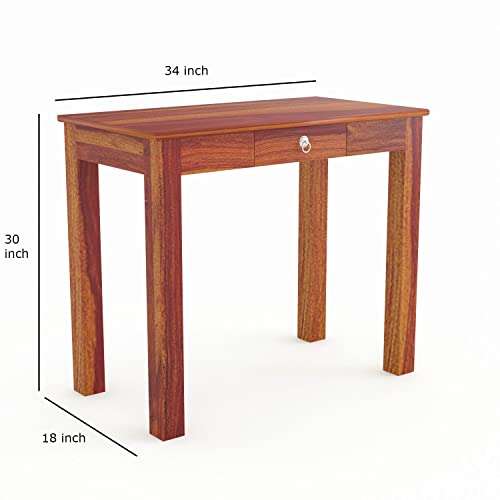 SH Furniture Solid Sheesham Wood Study Table for Study Room, Study Table for Students, Workstation Table, Computer Table, Laptop Table, (Without Chair) - Honey Finish 5