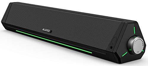 BLUEDEE Computer Speakers, Bluetooth Soundbar, HiFi Stereo, 3.5mm Aux-in Connection, USB Powered Speakers for Desktop Monitor, PC, Laptop, Tablets