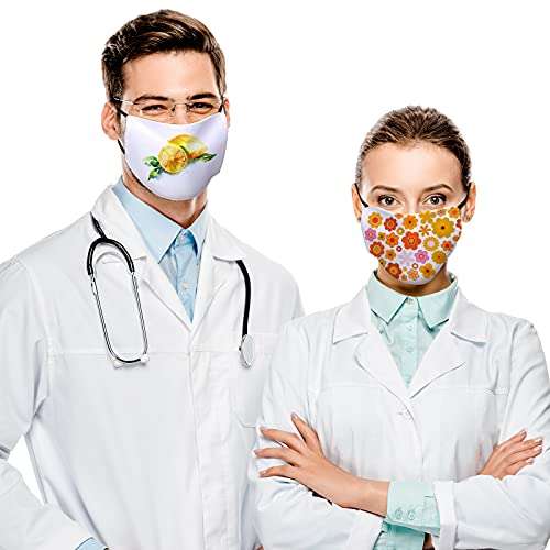 Geyoga 10 Pieces Sublimation Face Covering with Adjustable Ear Loop for Protecting Face (Black) 5