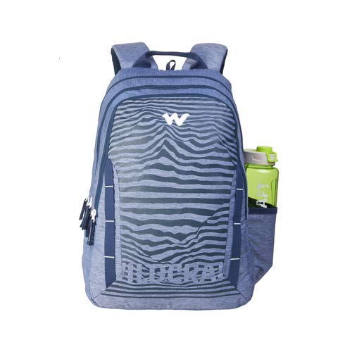 Wildcraft Unisex 3 Compartment Zipper Closure Backpack (Blue_Free Size)