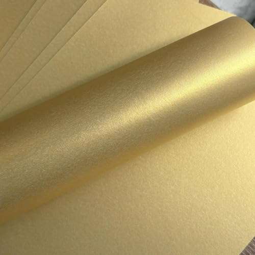 Premium Metallic Paper with Real Gold Pigments – 120gsm (32lb Bond) Shimmer Certificate & Cardstock Sheets for Inkjet & Laser Printers – For Awards, Diplomas, Invitations, Crafts & Gift Certificates 5