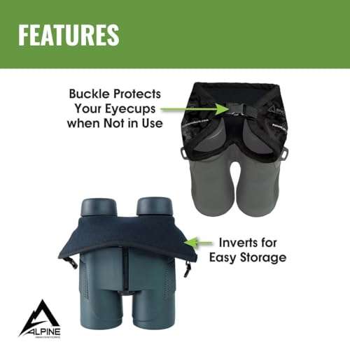 Bino Bandit - Water-Resistant Binocular Eyeshields to Block Glare and Reduce Eye-Strain- Alpine Mountain Camo 4