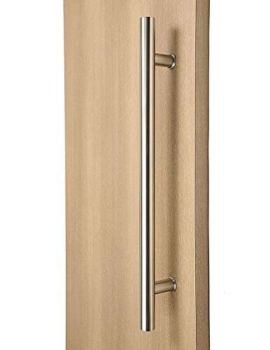 STRONGAR Modern & Contemporary Round Bar/Ladder/H-Shape Style 610mm / 24 inches Push-Pull Stainless-Steel Door Handle - Satin Brushed Finish 1