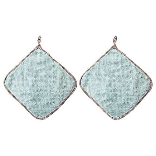 Excluzo 2PCS Super Absorbent Microfiber Kitchen Cloth Dish Cleaning Towel Blue 4