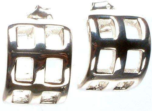 Exotic India Sterling Earrings - Sterling Silver