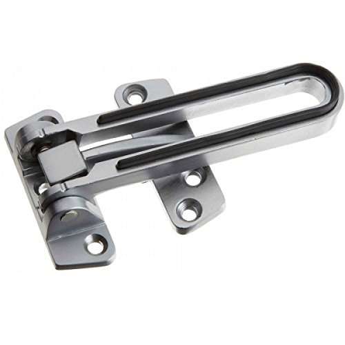 Nuk3y Swing Bar Door Guard with Rubber Bumper Protection, Chrome 1