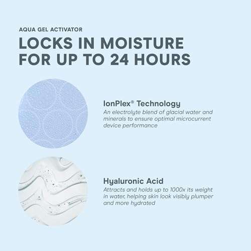 NuFACE Aqua Gel Activator - Microcurrent Conductive Gel & Activator Powered by IonPlex & Hyaluronic Acid to Enhance Results of NuFACE Microcurrent Facial Device - Improves Skin Radiance (10 oz) 3