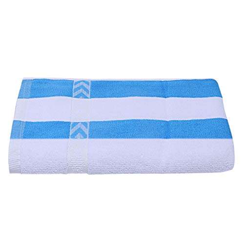 Heart Home Cotton Bath Towel 27" x54” (Blue & White) CTHH1631