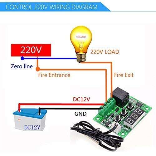 W1209 Combo for DIY Incubator 1PIECE W1209 2PIECE 12V 2A Adapter+4PIECE 3INCH DC Fan+2PIECE Female DC Jake+2SET ALIGATER Crocodile PIN Electronoc Digital Thermostat Sensor 12 Volt Temperature 3