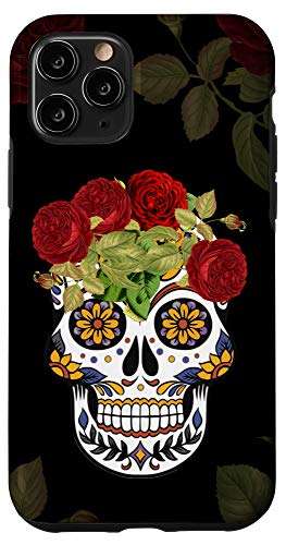 iPhone 11 Pro Dia De Los Muertos Skull Pattern Cell Phone Cover Gift Adult Case 1
