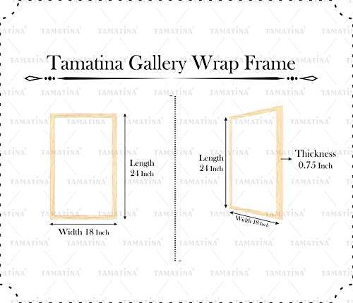 Tamatina Framed Canvas Gallery Wrap Framed Painting | Maa Kali | Home Decorative Gift Item |Frame Size - 24x18 Inches.e27 3