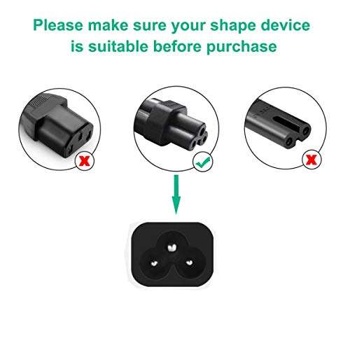 Notebook Computer Laptop Charger Spare: IEC-60320 IEC320 C5 to NEMA 5-15PQ 5