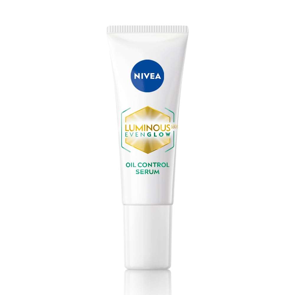 NIVEA Luminous Even Glow Oil Control Face Crème & Moisturiser Serum with Thiamidol (60X more effective than Vitamin C), Salicylic Acid, Hyaluronic Acid, Green Tree extracts for Dark Spots Reduction & Hydration| 10ml
